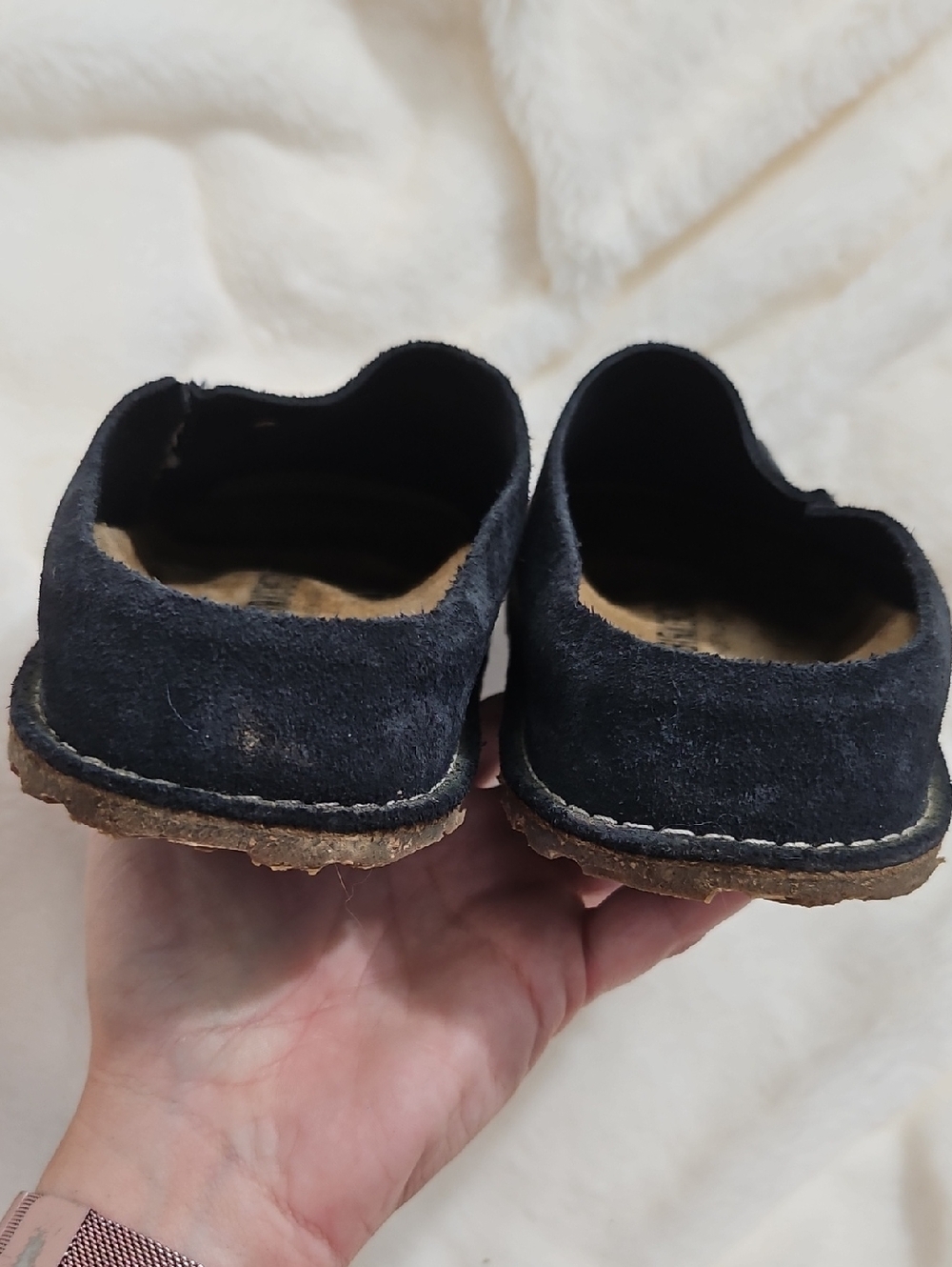 Birkenstock Boston Clogs – Size 38 (US Women's 7-7.5) – Navy Suede - Picture 5 of 9
